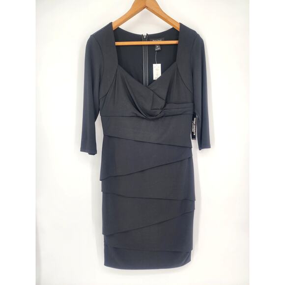 White House Black Market Dresses & Skirts - White House Black Market Black Midi Bodycon Dress Women's Size 10